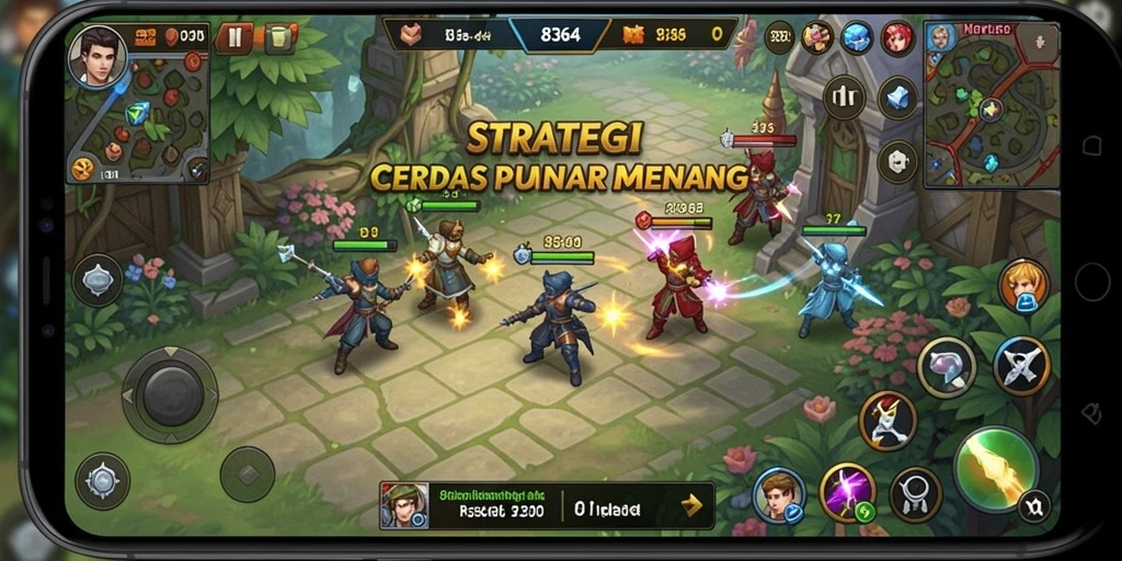 Tampilan gameplay strategis dalam 8364 yang menegangkan.