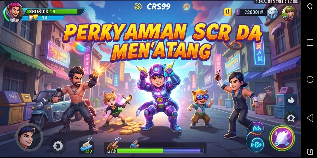 Screenshot utama menunjukkan aksi gameplay seru dalam <strong>CRS99</strong>.