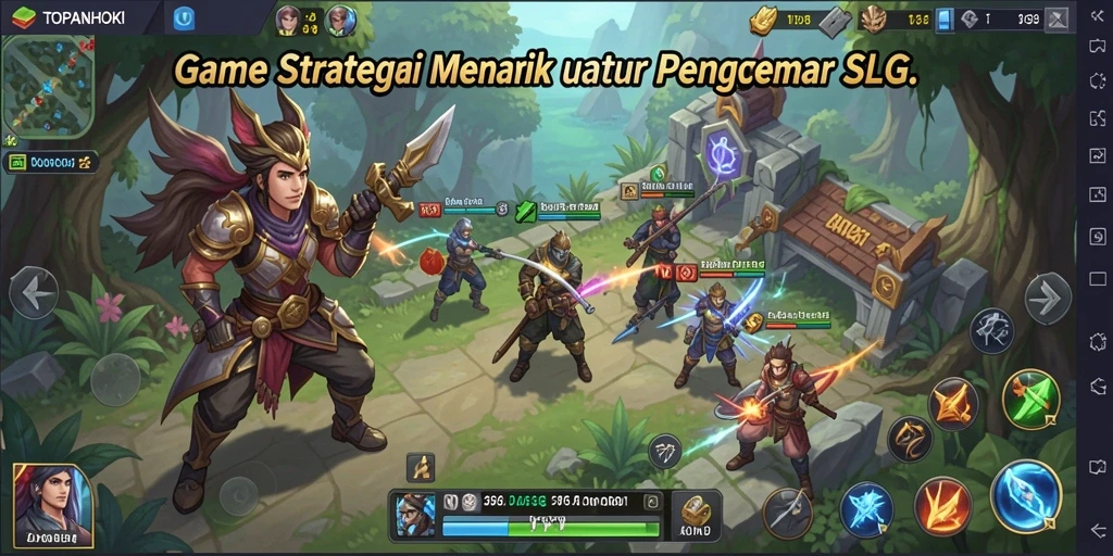 Tampilan utama gameplay SLG dari TOPANHOKI.