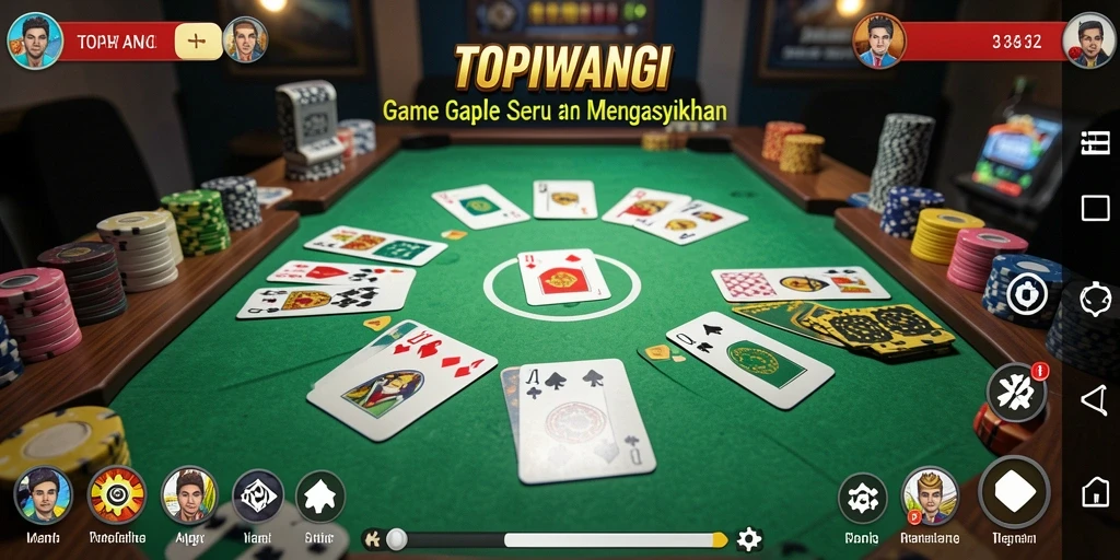 Tampilan gameplay <strong>TOPIWANGI</strong> yang menarik dan dinamis.